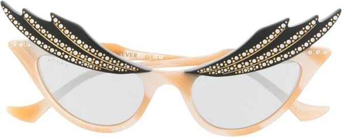 Gucci Eyewear Hollywood Forever cat-eye zonnebril Beige