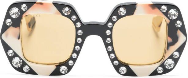 Gucci Eyewear Zonnebril met GG-logo Zwart