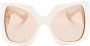 Gucci Eyewear Interlocking G zonnebril met vierkant montuur Beige - Thumbnail 1