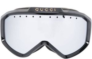 Gucci Eyewear Skibril met logo Zwart