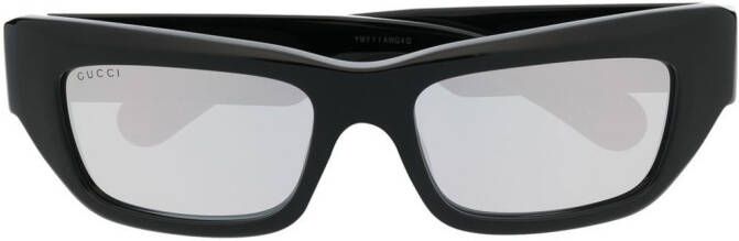 Gucci Eyewear Zonnebril met logoplakkaat Zwart