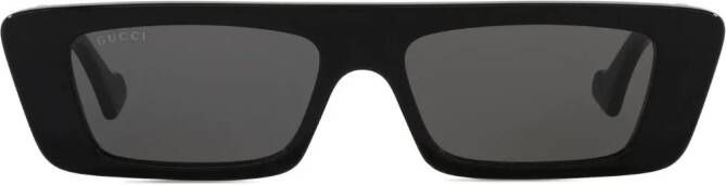 Gucci Eyewear Zonnebril met rechthoekig montuur Zwart