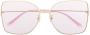 Gucci Eyewear Zonnebril met oversized montuur Goud - Thumbnail 1