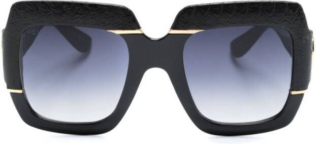 Gucci Eyewear Zonnebril met oversized montuur Zwart