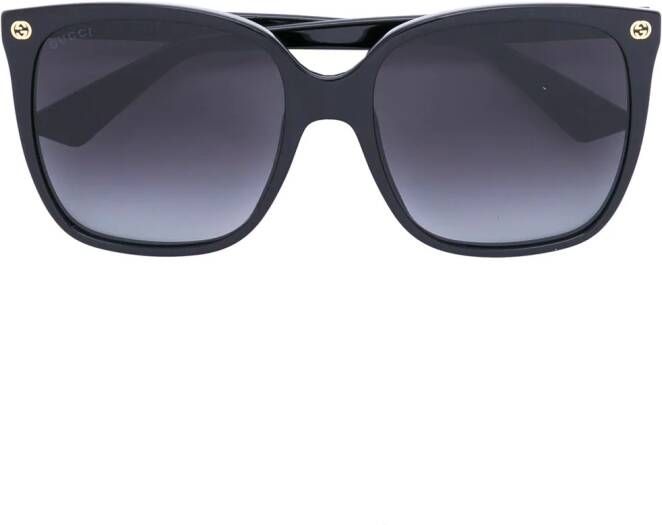 Gucci Eyewear oversize gradient square sunglasses Zwart