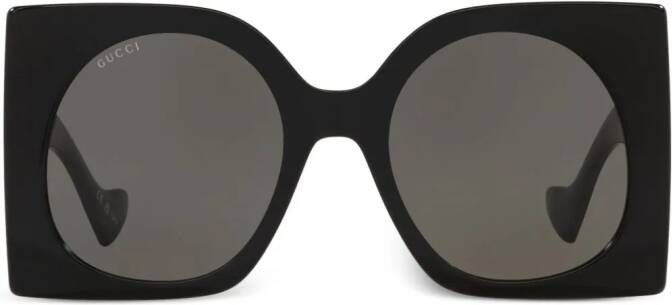 Gucci Eyewear Zonnebril met oversized vierkant montuur Zwart