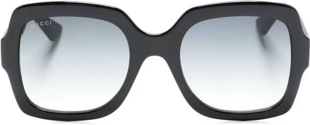 Gucci Eyewear Zonnebril met oversized montuur Zwart