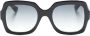 Gucci Eyewear Zonnebril met oversized montuur Zwart - Thumbnail 1
