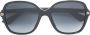 Gucci Eyewear oversized square frame sunglasses Zwart - Thumbnail 1