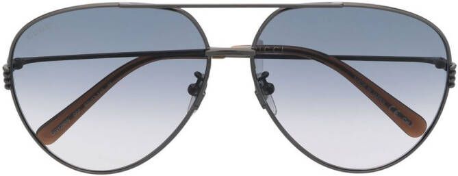 Gucci Eyewear Zonnebril met piloten montuur Zwart