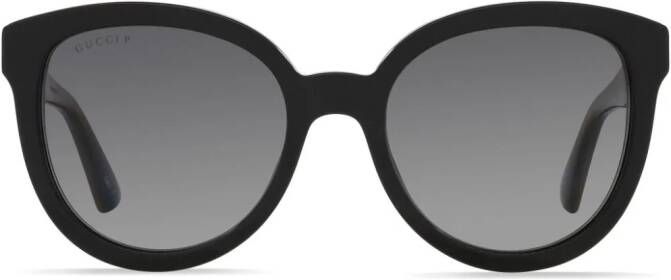 Gucci Eyewear Zonnebril met rond montuur Zwart