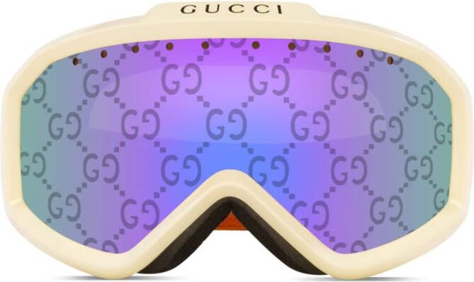 Gucci Eyewear Skibril met monogramprint Zwart