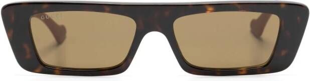 Gucci Eyewear Zonnebril met vierkant montuur Zwart