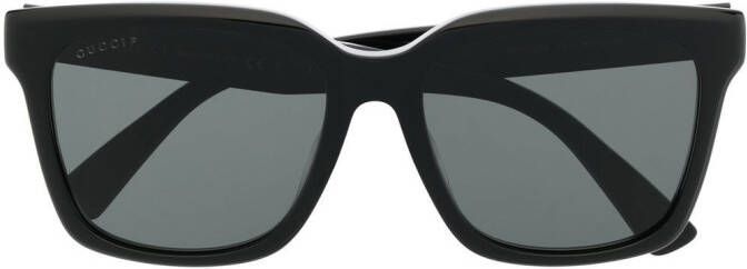 Gucci Eyewear Zonnebril met vierkant montuur Zwart