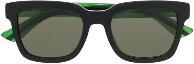 Gucci Eyewear Zonnebril met wayfarer montuur Zwart