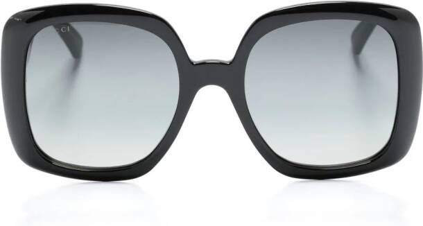 Gucci Eyewear Zonnebril met D-montuur Zwart