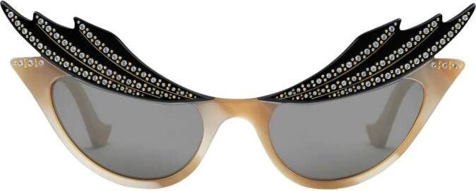 Gucci Eyewear Zonnebril met cat-eye montuur Grijs