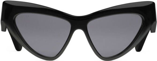 Gucci Eyewear Zonnebril met cat-eye montuur Zwart