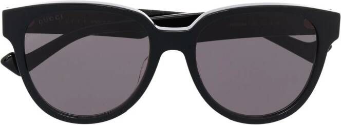 Gucci Eyewear Zonnebril met cat-eye montuur Zwart