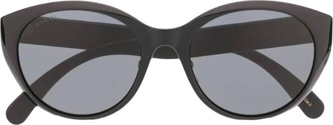 Gucci Eyewear Zonnebril met chevron-detail Zwart