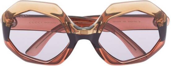 Gucci Eyewear Zonnebril met geometrisch montuur Roze