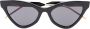 Gucci Eyewear Zonnebril met kattenoog montuur Zwart - Thumbnail 1