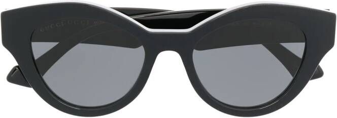 Gucci Eyewear Zonnebril met kattenoog montuur Zwart