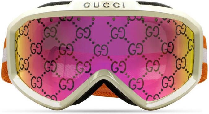 Gucci Eyewear Zonnebril met masker montuur Wit