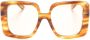 Gucci Eyewear Zonnebril met oversized montuur Bruin - Thumbnail 1