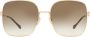 Gucci Eyewear Zonnebril met oversized montuur en horsebit Goud - Thumbnail 1