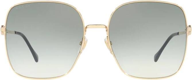 Gucci Eyewear Zonnebril met oversized montuur Goud