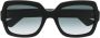 Gucci Eyewear Zonnebril met oversized montuur Zwart - Thumbnail 1