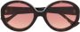 Gucci Eyewear Zonnebril met oversized rond montuur Bruin - Thumbnail 1