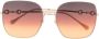 Gucci Eyewear Zonnebril met oversized vierkant montuur Goud - Thumbnail 1