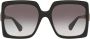 Gucci Eyewear Zonnebril met oversized vierkant montuur Zwart - Thumbnail 1