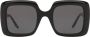 Gucci Eyewear Zonnebril met oversized vierkant montuur Zwart - Thumbnail 1