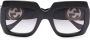 Gucci Eyewear Zonnebril met oversized vierkant montuur Zwart - Thumbnail 1