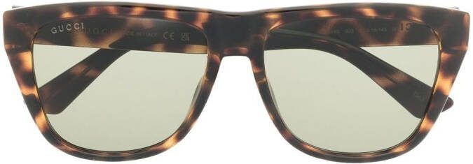 Gucci Eyewear Zonnebril met piloten montuur Bruin