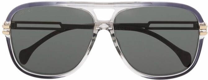 Gucci Eyewear Zonnebril met piloten montuur Grijs