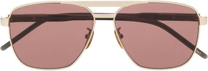 Gucci Eyewear Zonnebril met piloten montuur Groen