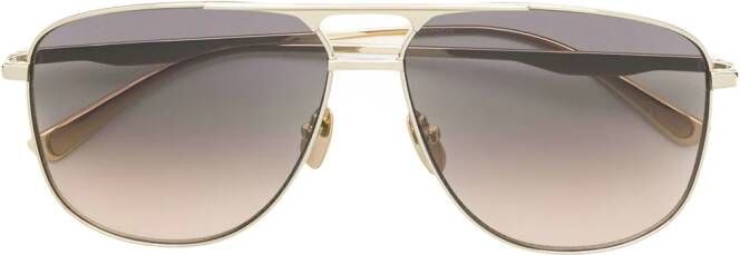 Gucci Eyewear Zonnebril met piloten montuur Metallic