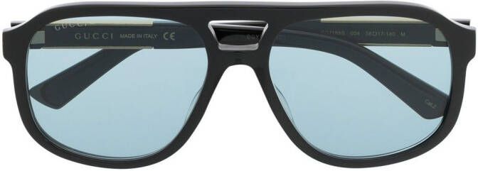 Gucci Eyewear Zonnebril met piloten montuur Zwart