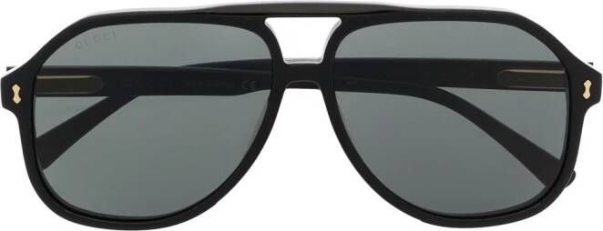 Gucci Eyewear Zonnebril met piloten montuur Zwart