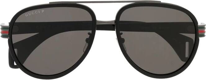 Gucci Eyewear Zonnebril met piloten montuur Zwart