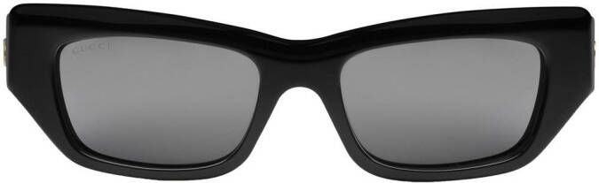 Gucci Eyewear Zonnebril met rechthoekig montuur Zwart