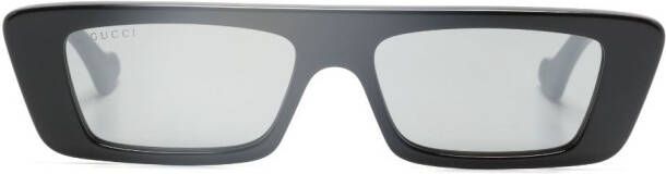 Gucci Eyewear Zonnebril met rechthoekig montuur Zwart