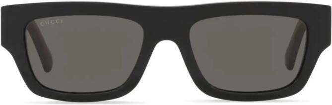 Gucci Eyewear Zonnebril met vierkant montuur Zwart