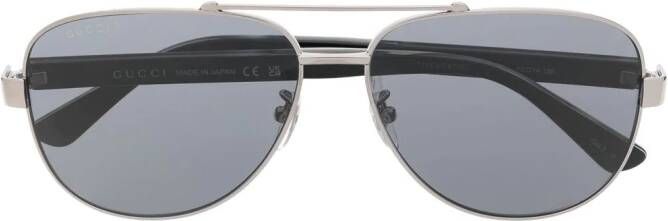 Gucci Eyewear Zonnebril met rond montuur Zilver