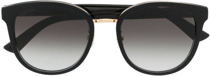Gucci Eyewear Zonnebril met rond montuur Zwart