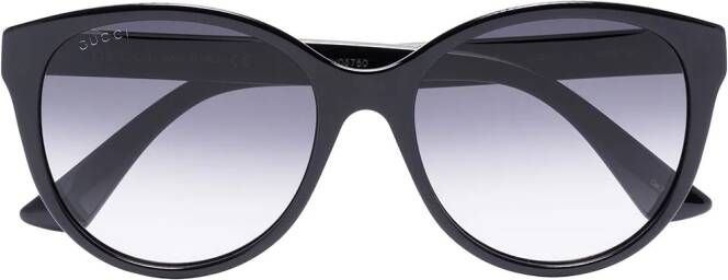 Gucci Eyewear Zonnebril met rond montuur Zwart